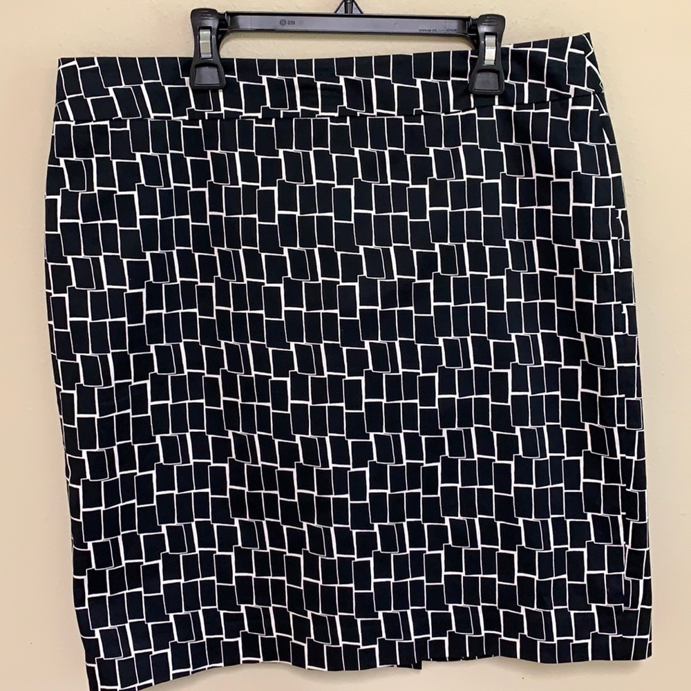 Ann Taylor Black & White Skirt. 12P